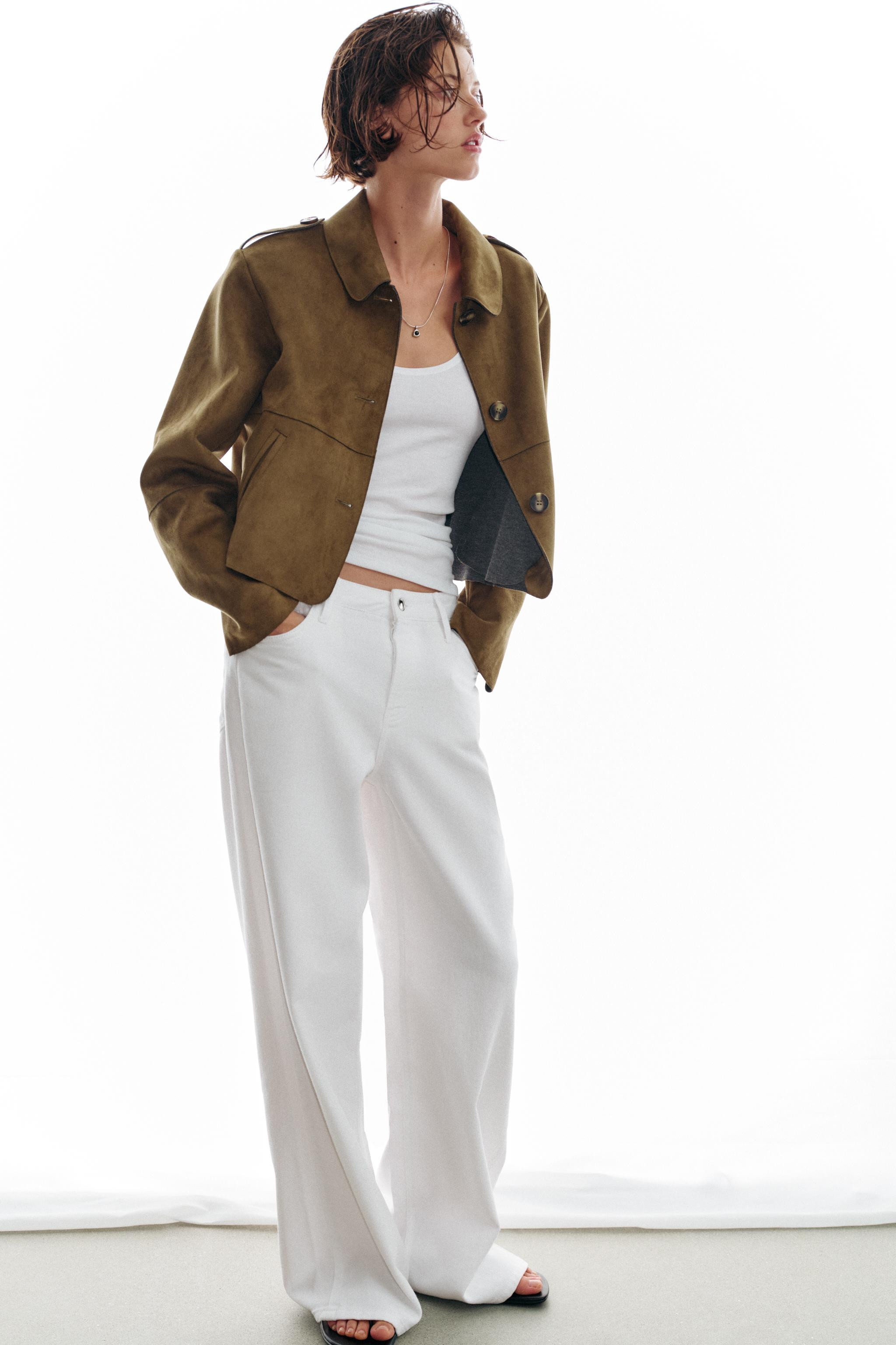 SHORT FAUX SUEDE JACKET | Zara UK