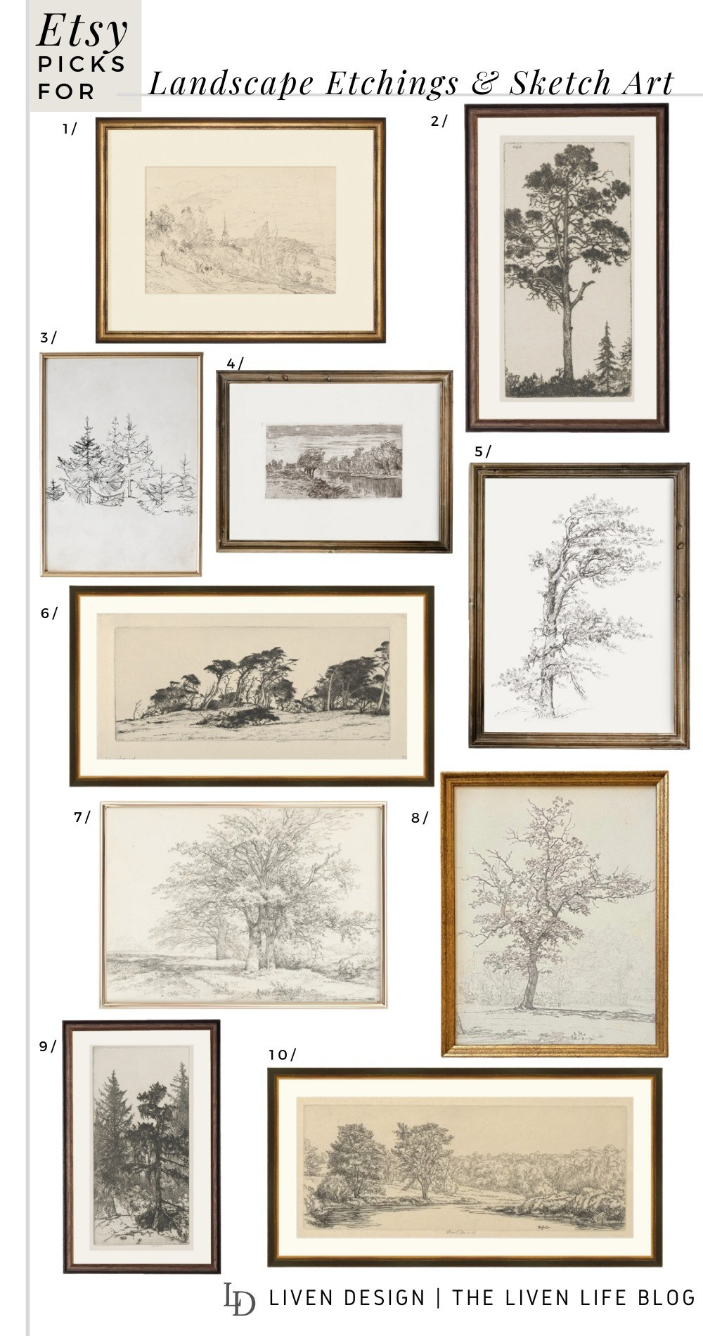 Landscape etching sketch art. Vintage landscape tree sketch. Wall art

#LTKSeasonal #LTKHome #LTKSaleAlert
