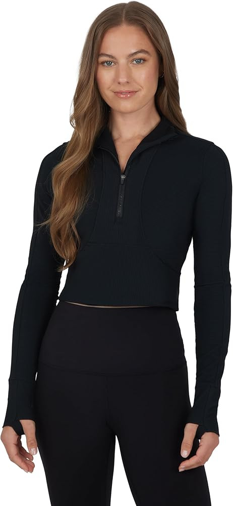 90 Degree By Reflex Womens Half Zip Performance Pullover Long Sleeve Quarter Zip Running Athletic... | Amazon (US)