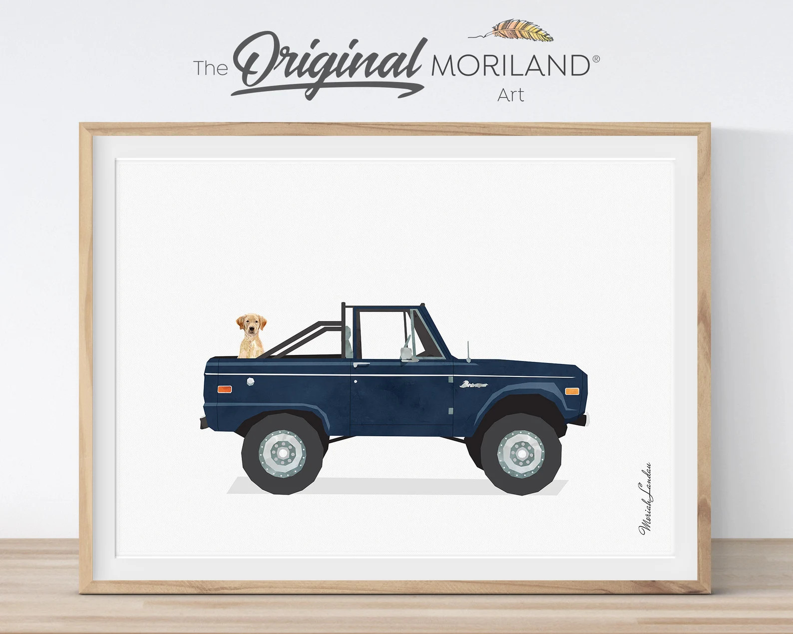 Classic Car With Dog Print, Labrador Retriever in Pickup Truck Wall Art, Pet Printable Poster, Pe... | Etsy (US)