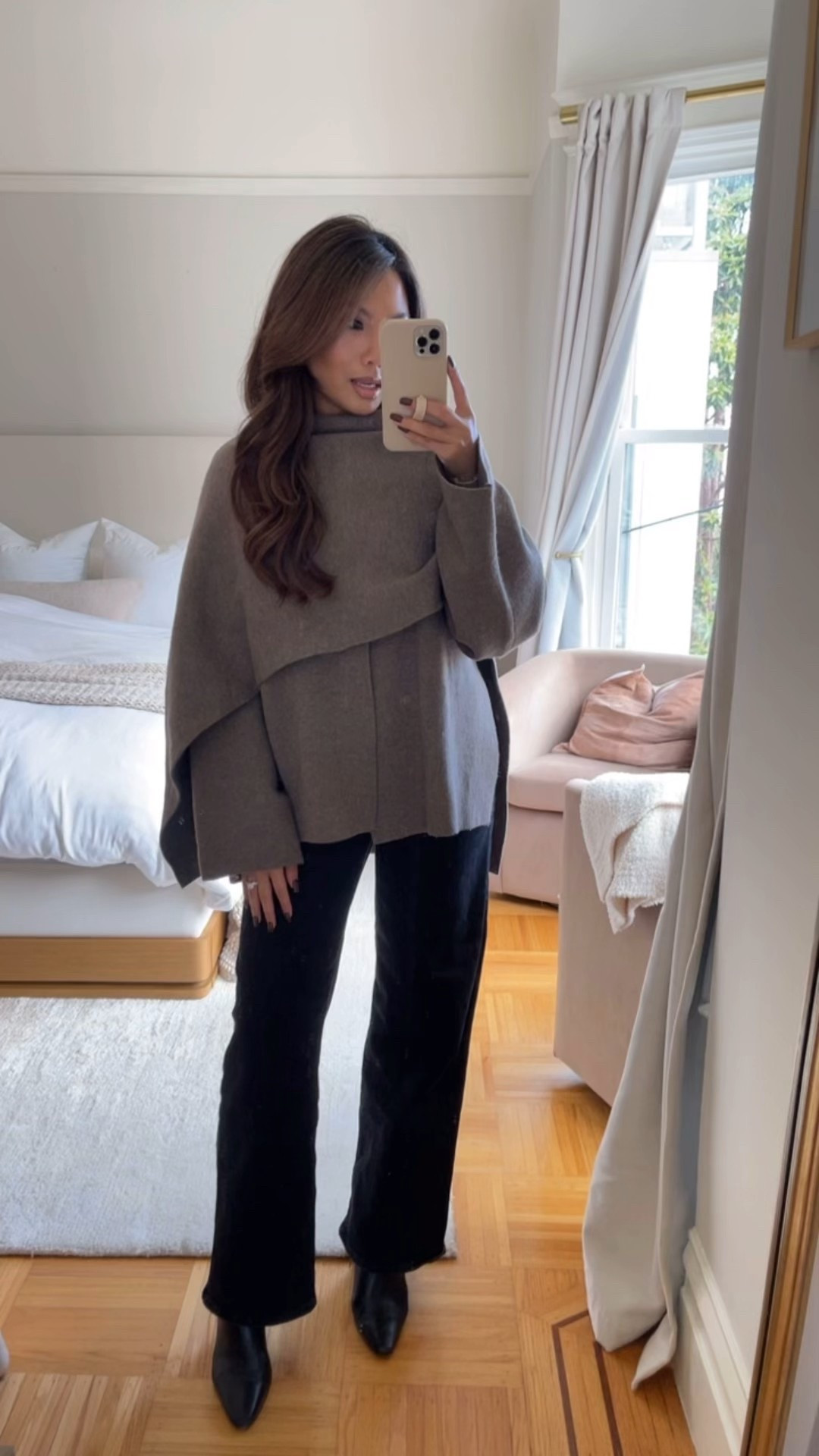 Wrap coat restocked! They’ve updated the button closure and the front panel for this current version :)



Wearing S/M, nice oversized fit 
Jeans - tts, 25 standard (mine shrunk a little in wash length wise)
Booties - sized up 1/2 size 

#LTKPetite #LTKFindsUnder100