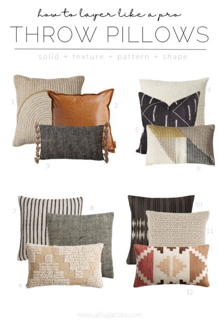 How to layer throw pillows like a pro! Use these fifteen neutral pillows to mix and match for easy home decor styling 

https://www.allisajacobs.com/how-to-layer-throw-pillows/

#competition


#LTKhome