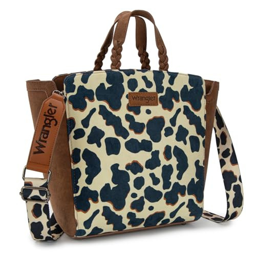 Wrangler Purse for Women Cow Print Crossbody Bags Cow Pattern Top-Handle Shoulder Bag for Travel Casual Use WG264-8014BR | Amazon (US)