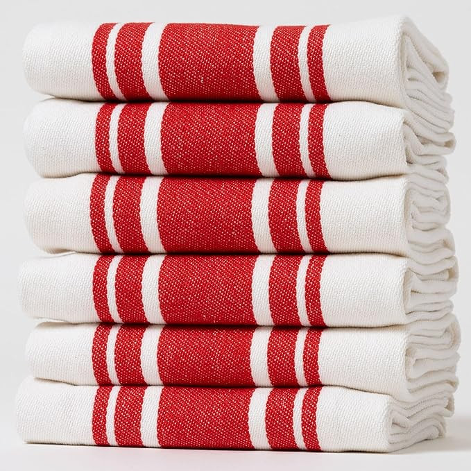 Kitchen Towels Set – Pack of 6 (20’’ x 30’’) Extra Large Premium Cotton Dish Towels for... | Amazon (US)
