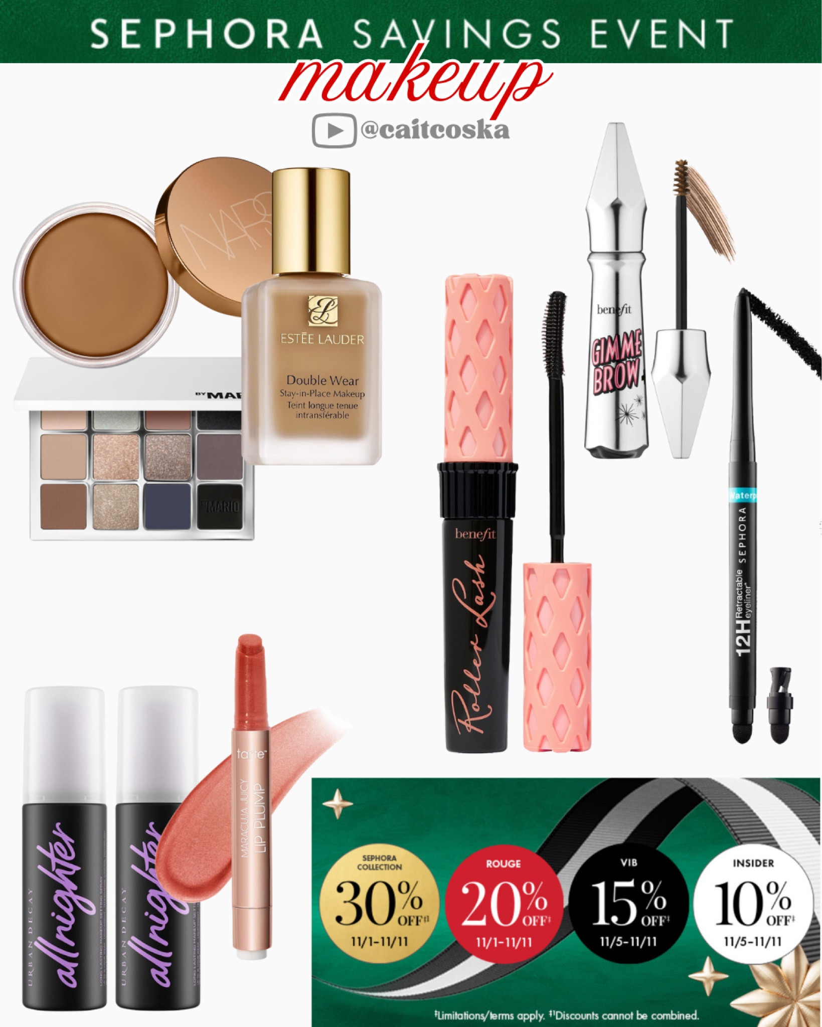 ✨ It’s here! ✨ The Sephora Holiday Savings Event is the perfect time to stock up on makeup must-haves or snag that product you’ve been eyeing (because who doesn’t love saving $$$?). Here are my absolute top picks you need to add to your cart before they’re gone!

🌟 Estée Lauder Double Wear Stay-in-Place Foundation – Flawless, long-lasting, and unbeatable for all-day wear. No wonder it’s iconic!
🌟 NARS Laguna Bronzing Cream – Creamy, blendable, and gives that sun-kissed glow we all want, even in winter.
🌟 Sephora 12 Hour Retractable Eyeliner – Smudge-proof and SO pigmented, and it lasts all day! A budget-friendly favorite.
🌟 Tarte Cosmetics Maracuja Juicy Lip Plump – Hydrating and gives the prettiest glossy pout. You’ll want one in every shade.
🌟 Benefit Gimme Brow – Quick, easy, and the secret to fuller, natural-looking brows.
🌟 Benefit Roller Lash Mascara – Curled lashes without the curler? Yes, please.
🌟 Urban Decay All Nighter Spray (Double Pack) – Two words: makeup insurance. Keep your look locked in and save with this bundle.
🌟 Makeup by Mario Ethereal Eyes Midnight Palette – Dreamy, blendable shades that take you from day to night effortlessly.

🛒 Don’t wait—these bestsellers always fly off the shelves during the sale.

#LTKBeauty #LTKFindsUnder50 #LTKSaleAlert