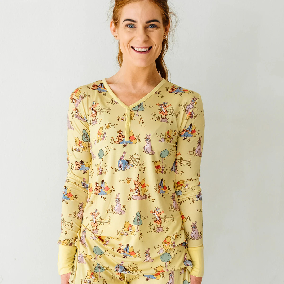 Disney Playtime With Pooh Women's Pajama Top | Little Sleepies