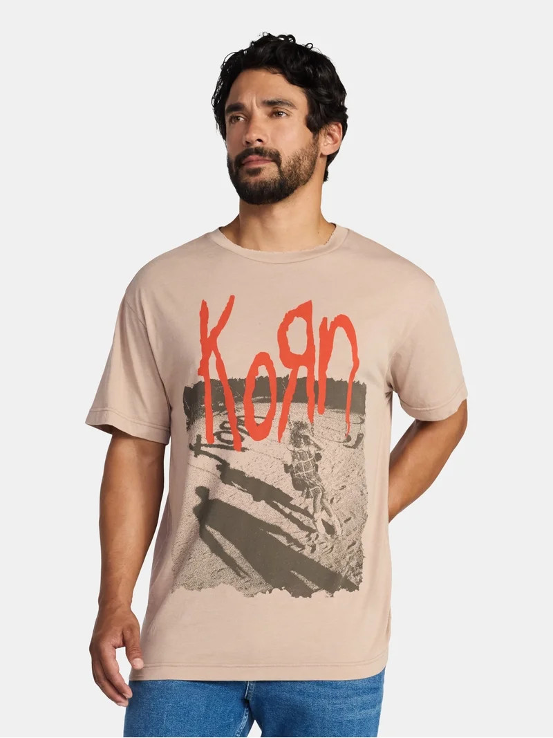 KoRn Men's and Big Men's Boxy Fit Graphic Tee, Sizes XS-5XL | Walmart (US)