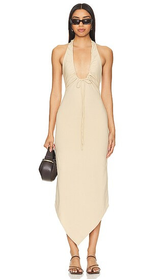 Kaseya Midi Dress in Cream | Revolve Clothing (Global)