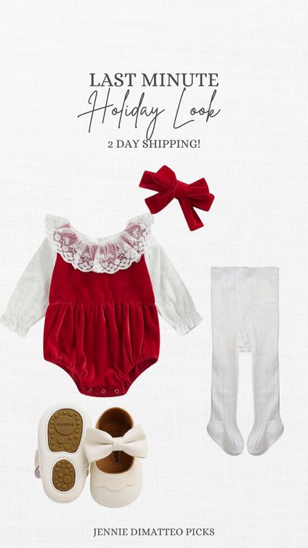 Last minute, holiday look, baby, bubble, lace collar, bow, baby christmas outfit. Baby Christmas romper. Red romper. Baby girl outfitt

#LTKbaby #LTKSeasonal #LTKHoliday