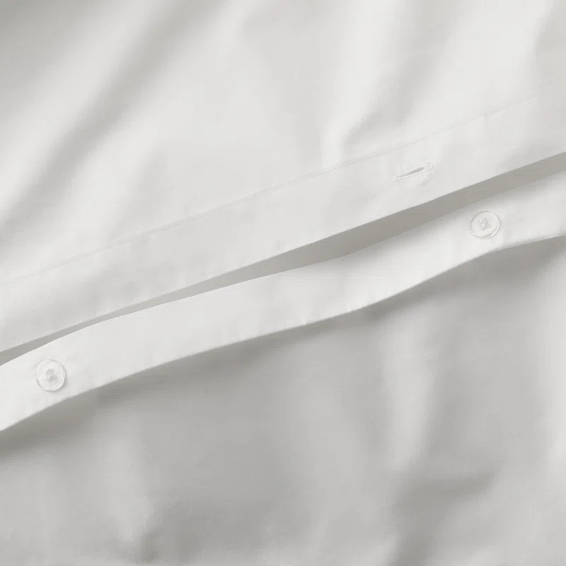 Emrik Brushed Organic Cotton Percale Duvet Cover Set | Wayfair North America