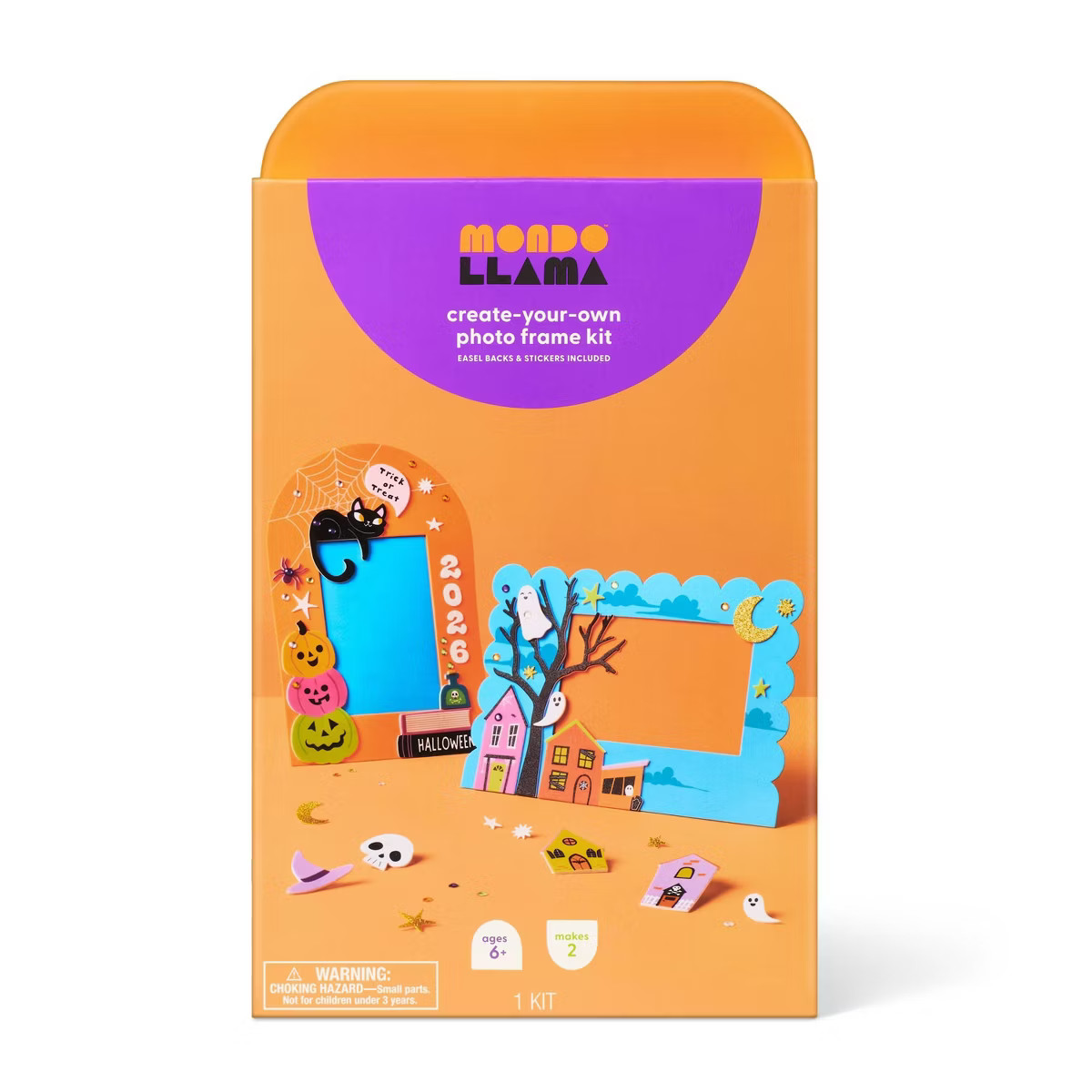 2ct Halloween Craft Embellished Foam Frames Activity DIY Art Kit - Mondo Llama\u2122 | Target