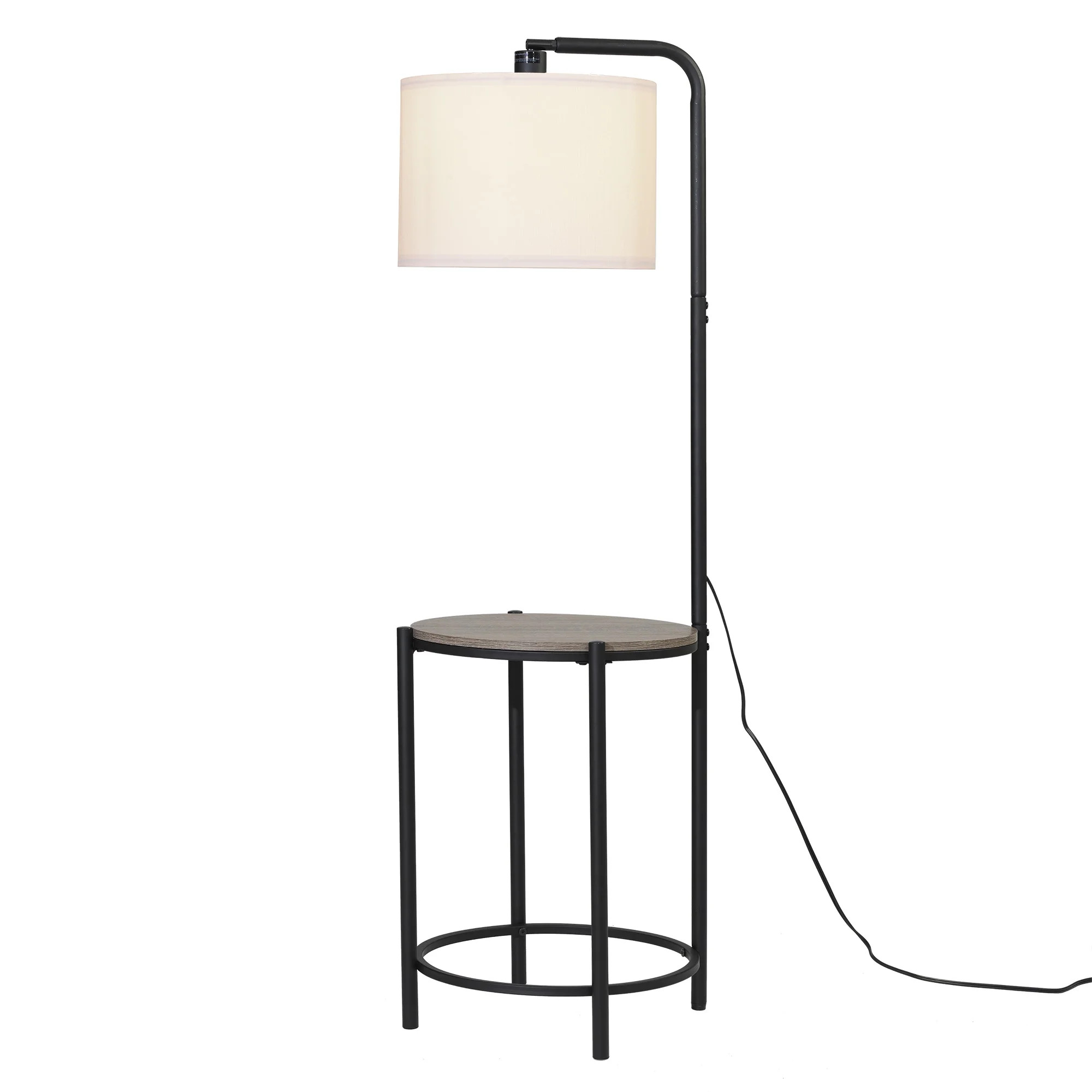 Mainstays 54-inch Mid-Century Style Floor Lamp, with Faux Wood Finished Table - Walmart.com | Walmart (US)
