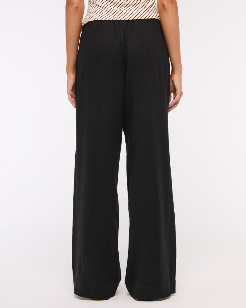 Linen-Blend Pull-On Pant | Abercrombie & Fitch (US)