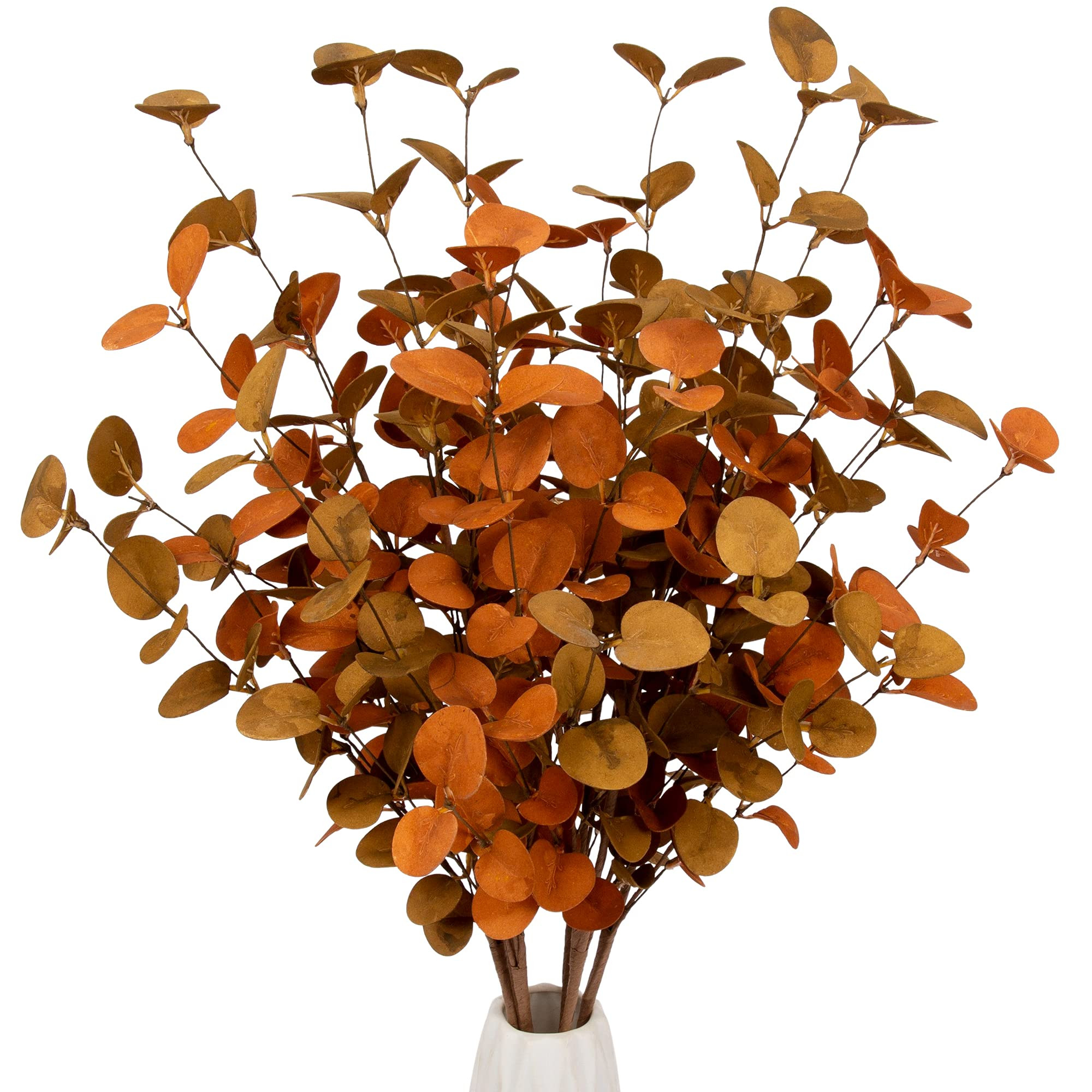 6 Pcs Fall Eucalyptus Leaves Artificial Eucalyptus Stems Fall Leaf Spray Autumn Leaves Fall Decor... | Amazon (US)