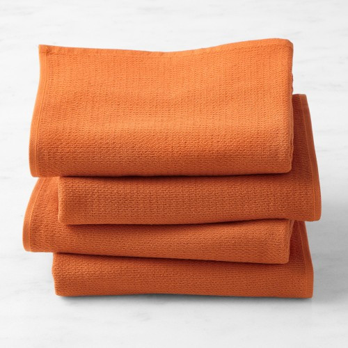 Williams Sonoma All Purpose Towels, Set of 4, Pumpkin | Williams-Sonoma