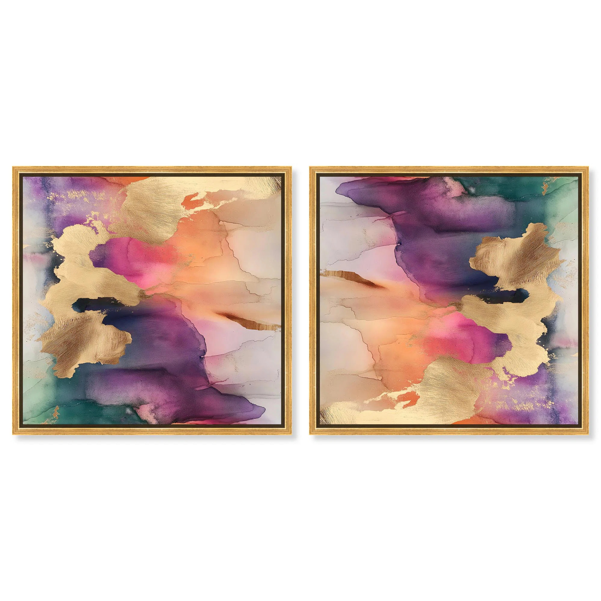 Foil Gold Dreamscape Set Canvas Saturaded Art by Art Remedy | Wayfair North America