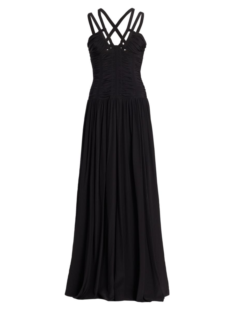 Anya Shirred Silk Gown | Saks Fifth Avenue