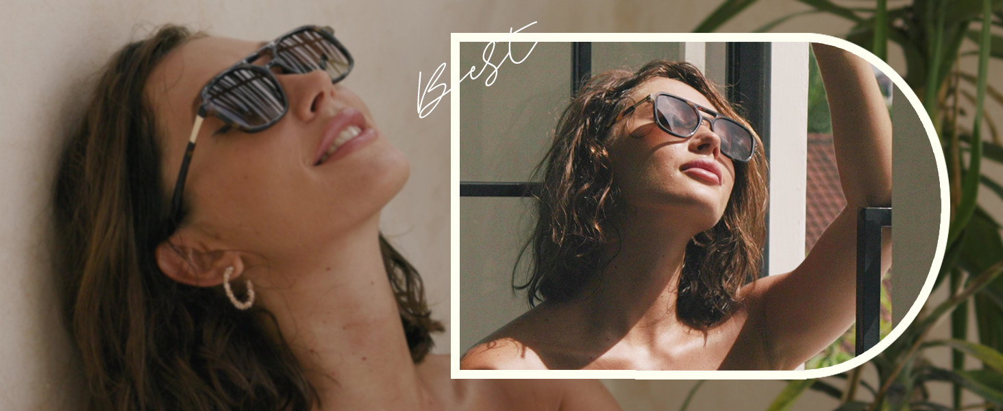 SOJOS Retro Aviator Sunglasses for Women Men,Trendy Rectangle Womens Mens Shades Sun Glasses SJ22... | Amazon (US)