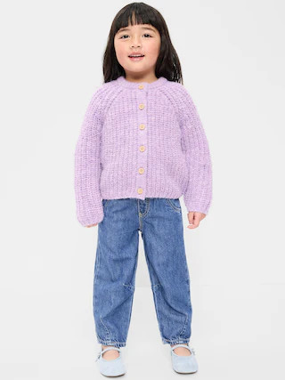Pull-On Barrel-Leg Jeans for Toddler Girls | Old Navy (US)