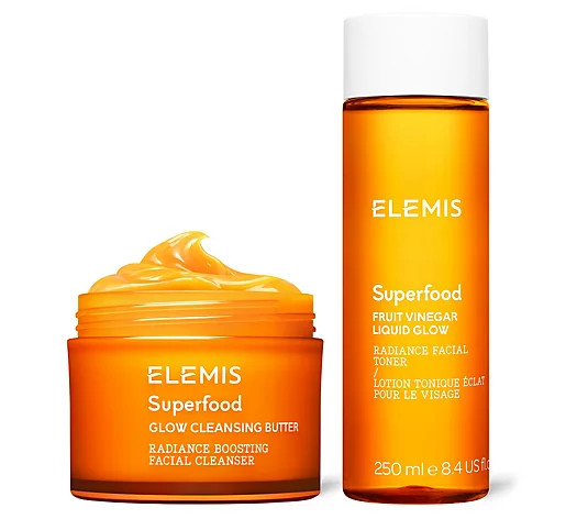 ELEMIS Super-Size Superfood Pumpkin Glow Cleanse & Tone Set - QVC.com | QVC