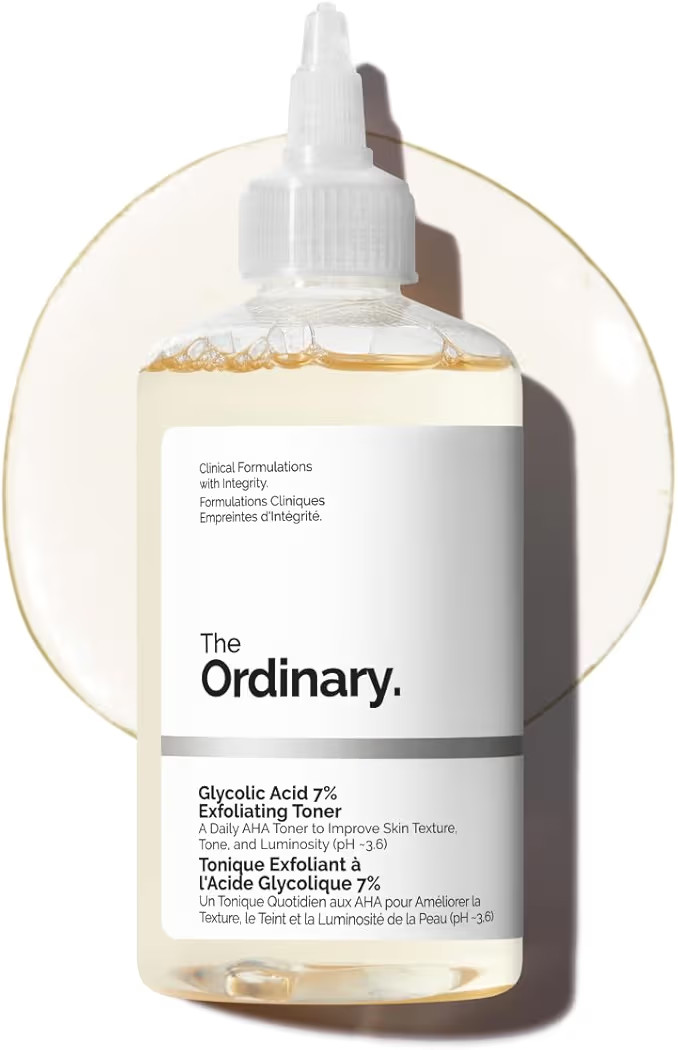 The Ordinary Glycolic Acid 7% Exfoliating Toner, Brightening and Smoothing Daily Toner for More E... | Amazon (US)