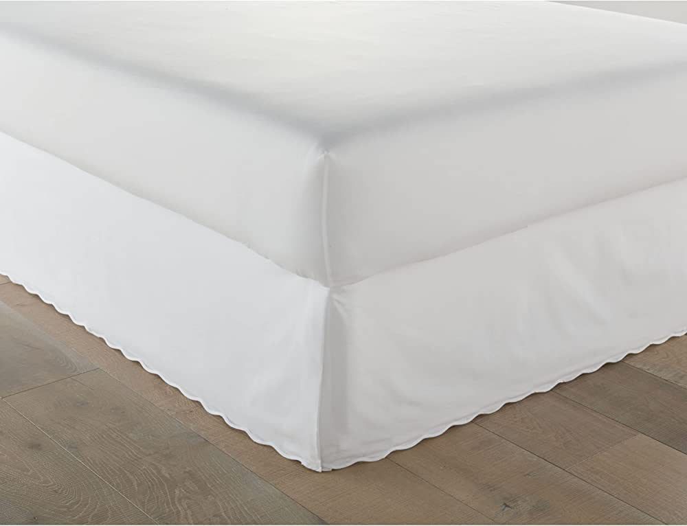 Stone Cottage - Queen Bedskirt, Cotton Tailored Bedskirt, Simple Stylish Home Decor (Solid White,... | Amazon (US)