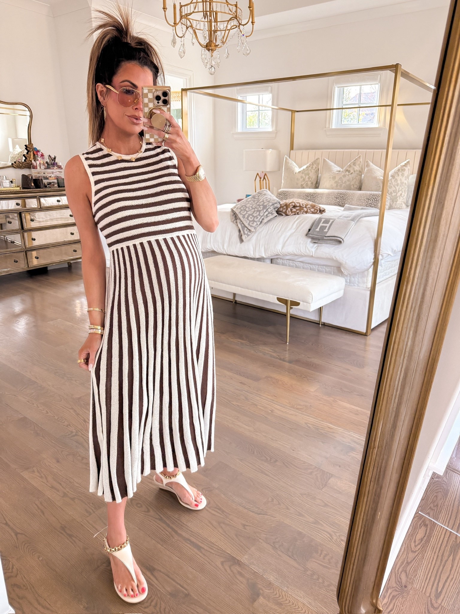 Medium in dress (not maternity. Just a Zara find) and the sandals are my must haves this year but I sized up in all styles half a size  

Emily Ann Gemma, spring fashion, maternity outfit, maternity fashion, pregnancy fashion, third trimester fashion, sandals spring 2026, spring sandals 

#LTKspring #LTKBump #LTKootd