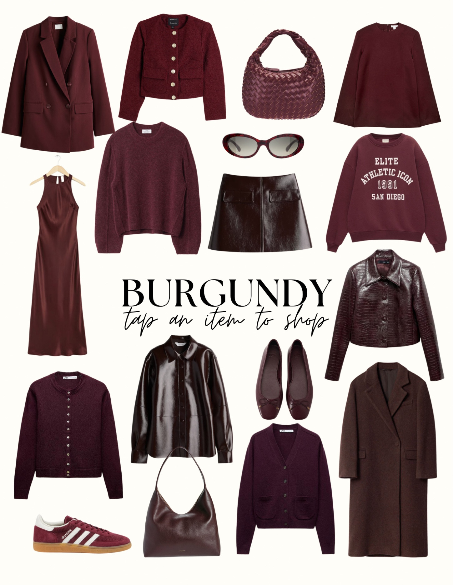 My favourite burgundy items 🍇

‼️Don’t forget to tap 🖤 to add this post to your favorites folder below and come back later to shop

Make sure to check out the size reviews/guides to pick the right size

Burgundy bag, burgundy cardigan, burgundy satin dress, burgundy sweater, burgundy jumper 

#LTKStyleTip #LTKSeasonal