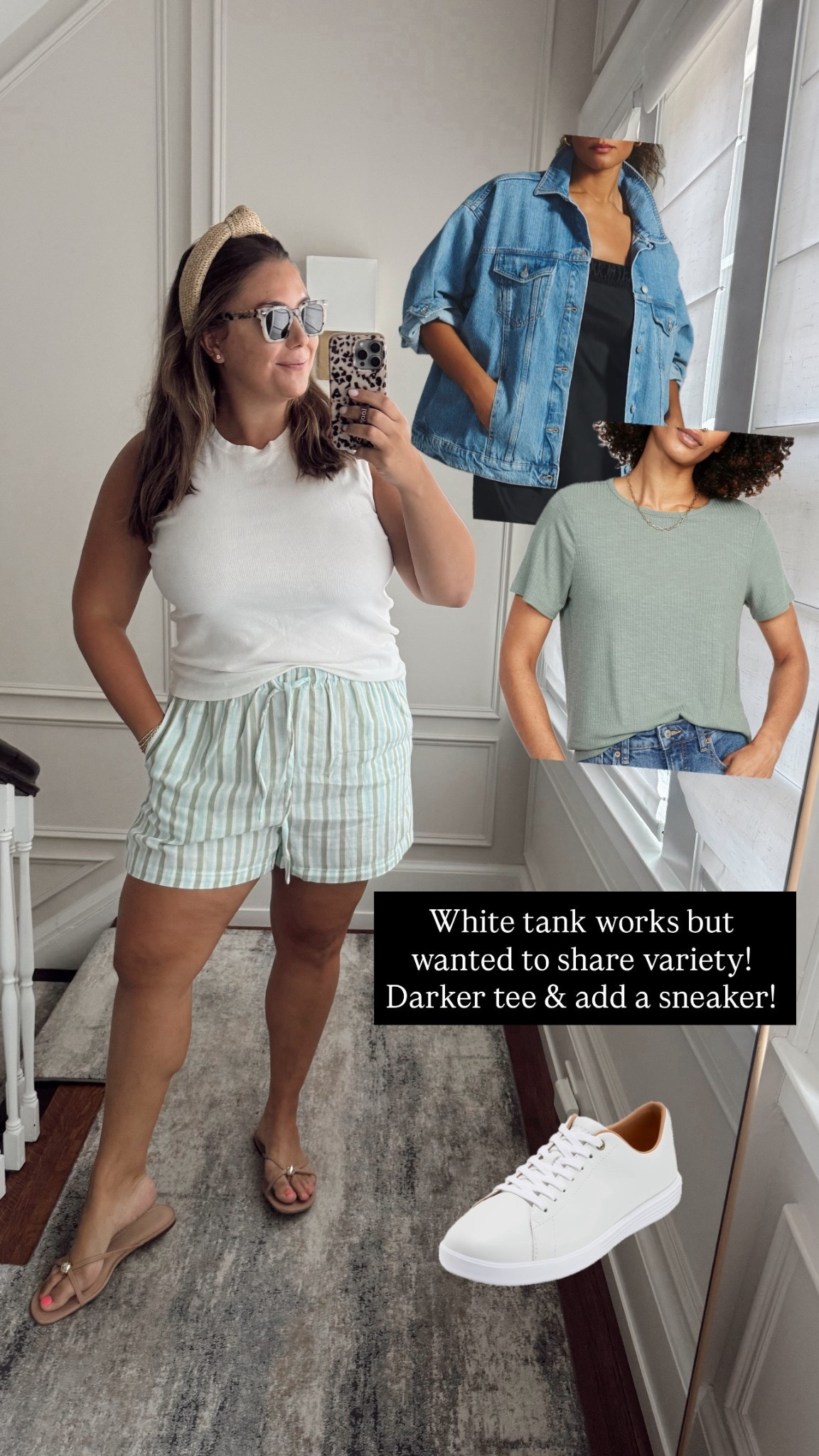 Wearing size XXL Tall in tank, 2 in shorts. Wear it into fall with a green T-shirt and a denim jacket! 

#LTKSeasonal #LTKPlusSize #LTKStyleTip