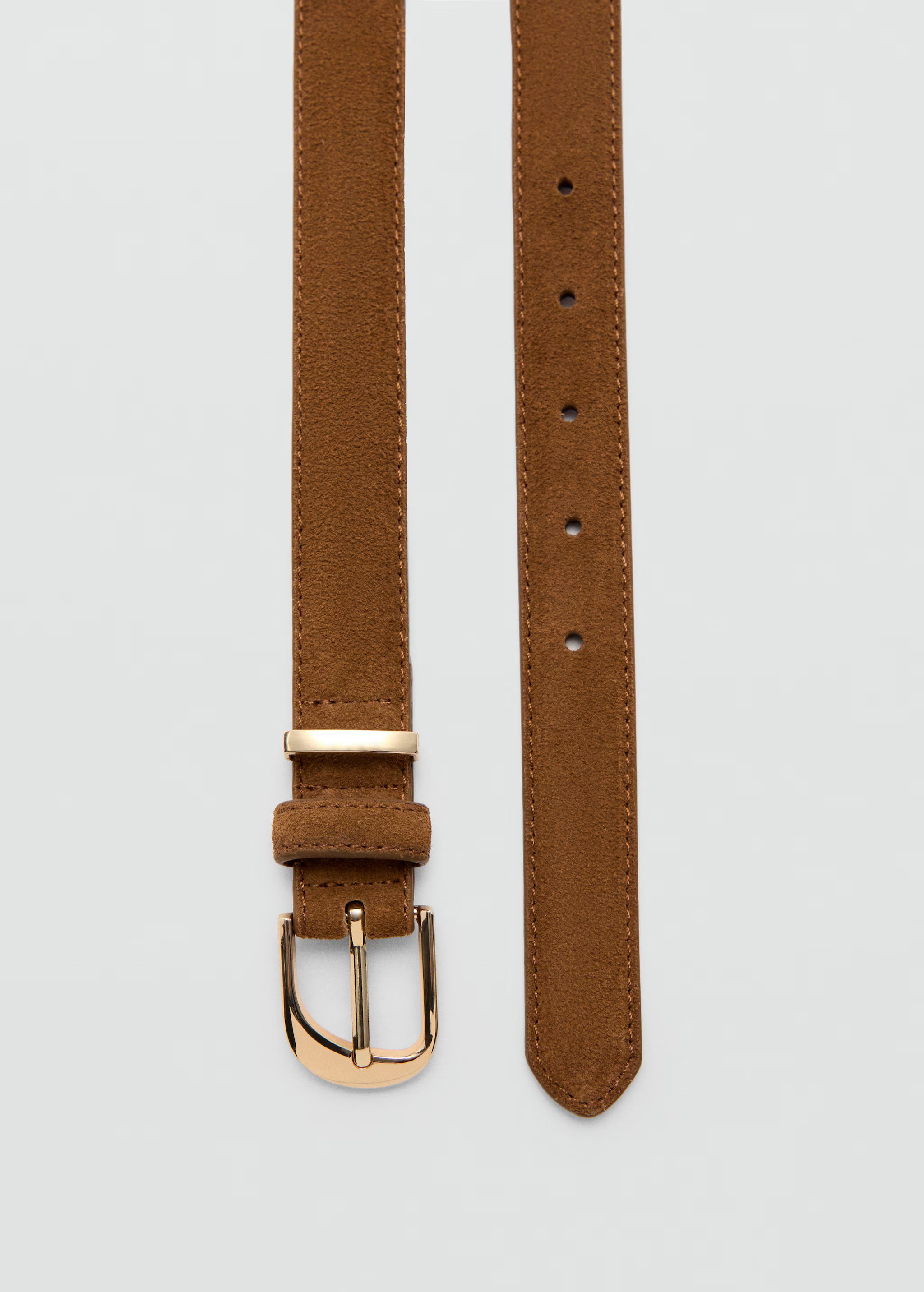 Buckle leather belt | MANGO (US)