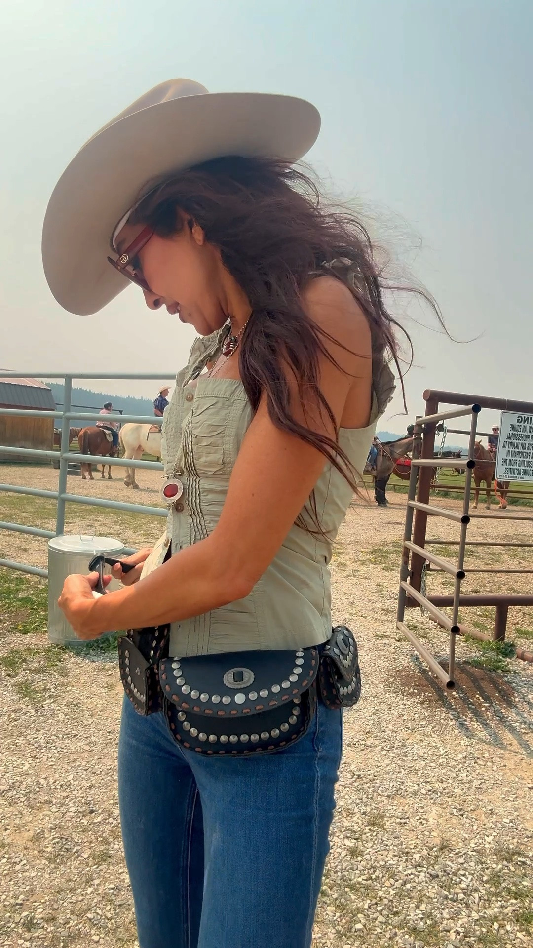 Western-inspired details with a feminine twist 🤍 This textured cream vest is such an easy piece to dress up or down, and the studded belt bag adds the perfect statement while keeping your essentials close. Style the belt with jeans and boots, over a dress, or layered on an oversized blazer for a totally different look every time.

#LTKActive #LTKxMadewell #LTKSeasonal
