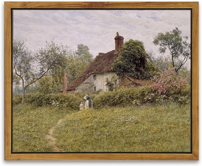 InSimSea Framed Vintage Wall Art Room Decor Classical Landscape Watercolour Painting Canvas Print... | Amazon (US)