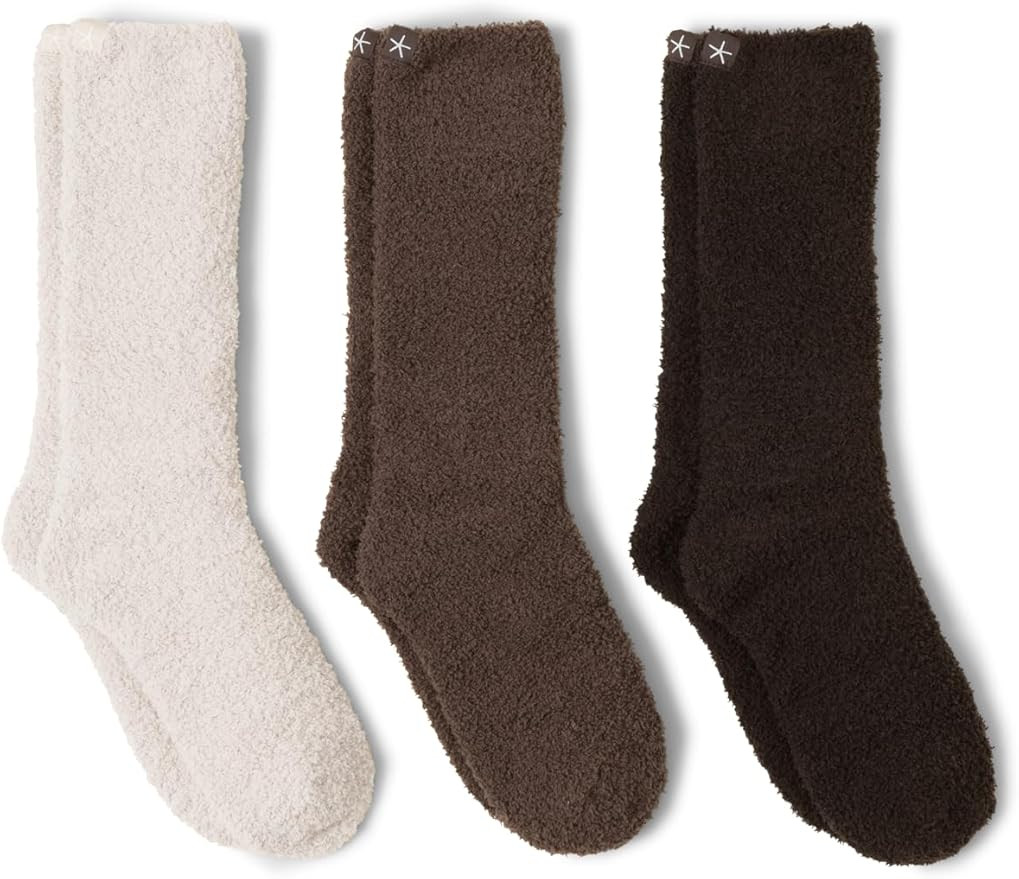 Barefoot Dreams Women's CozyChic 3 Pair Sock Set | Amazon (US)