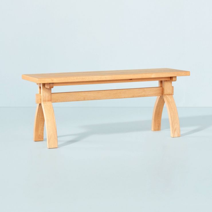 Sawhorse Wood Bench - Natural - Hearth & Hand™ with Magnolia | Target