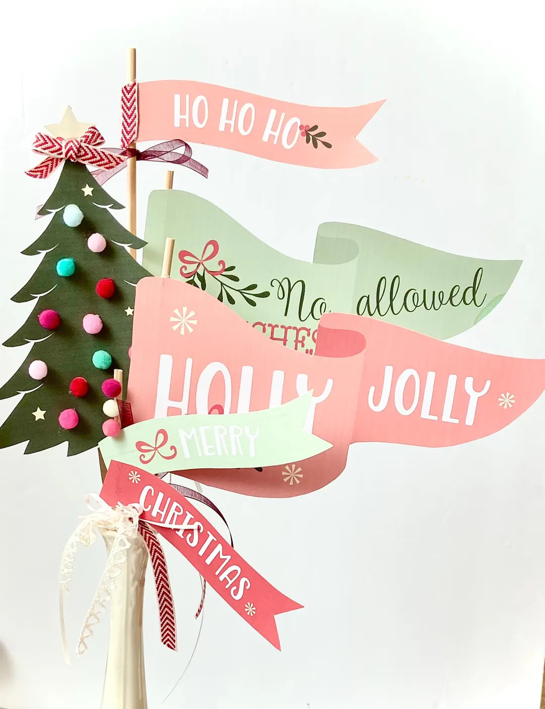 Christmas Pennant Banner Flags: Printable DIY Party Decor (Pdf & Jpg) - Digital ONLY | Etsy (US)