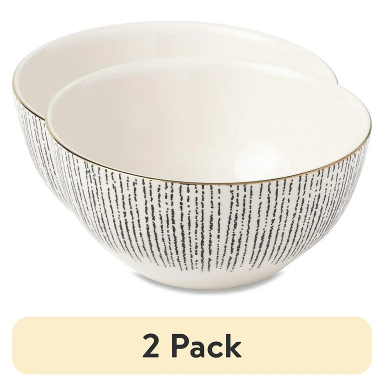 (2 pack) Thyme & Table Riley Ceramic Bowl | Walmart (US)