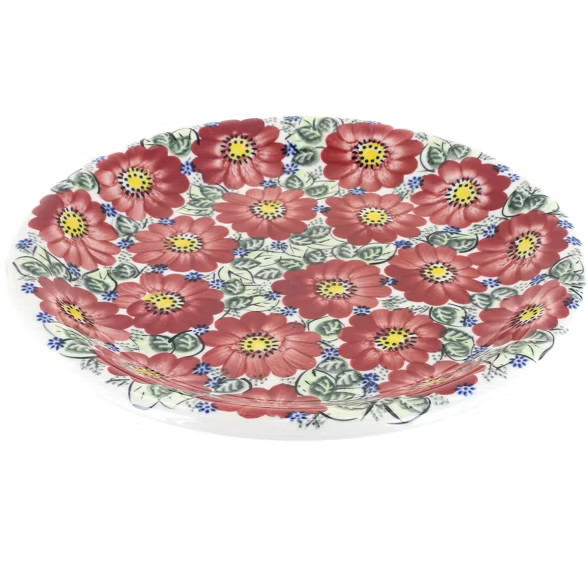 Blue Rose Polish Pottery Crimson Brocade Dinner Plate | Target