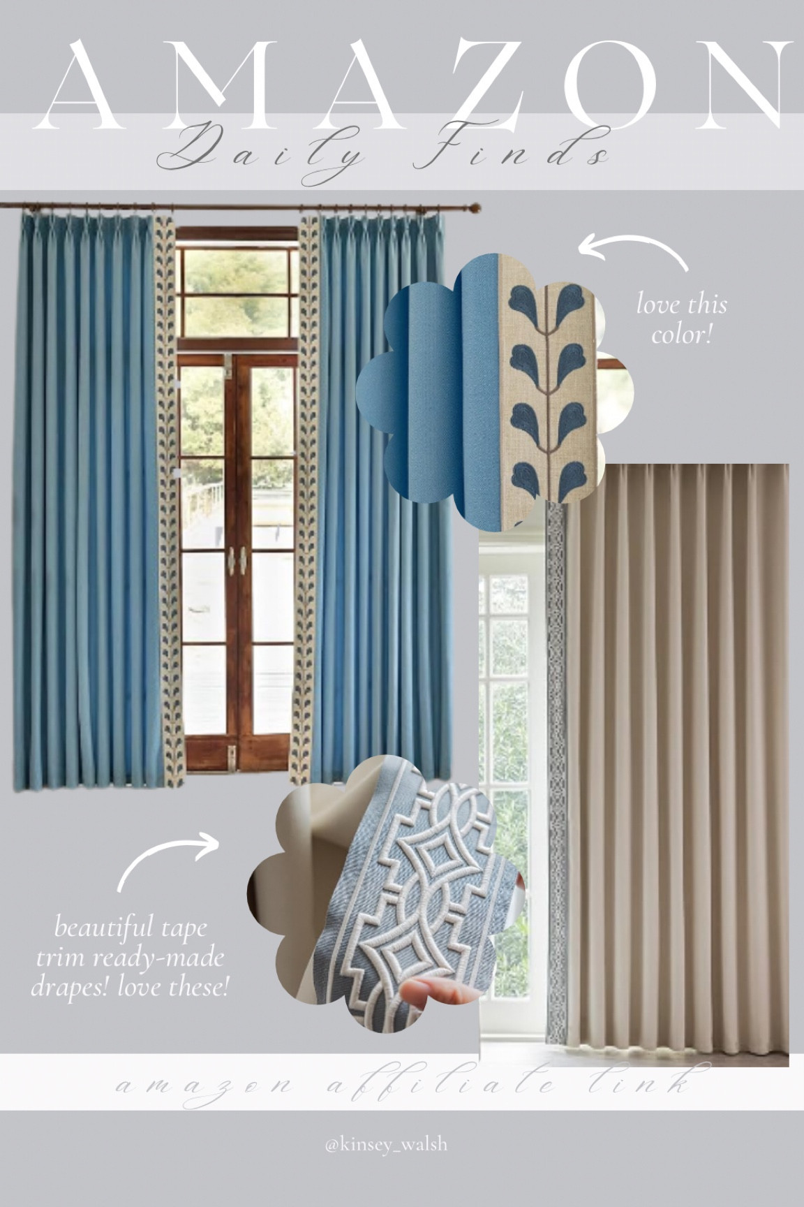 Amazon, home blue pinch, pleat, drapes, blackout, drapes, lined drapes, blue and white drapes, neutral, drapes, affordable, drapes, Amazon, curtain, drapes, Amazon, pinch, pleat, drapes

#LTKHome #LTKFindsUnder100 #LTKStyleTip