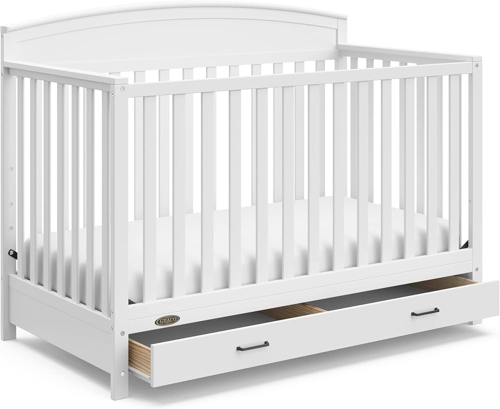 Graco Benton 5-in-1 Convertible Crib with Drawer (White) - GREENGUARD Gold Certified, Undercrib S... | Amazon (CA)