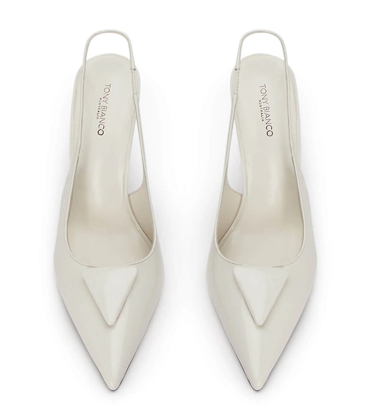 Ginger White Hi Shine Heels | Tony Bianco (Australia & New Zealand)