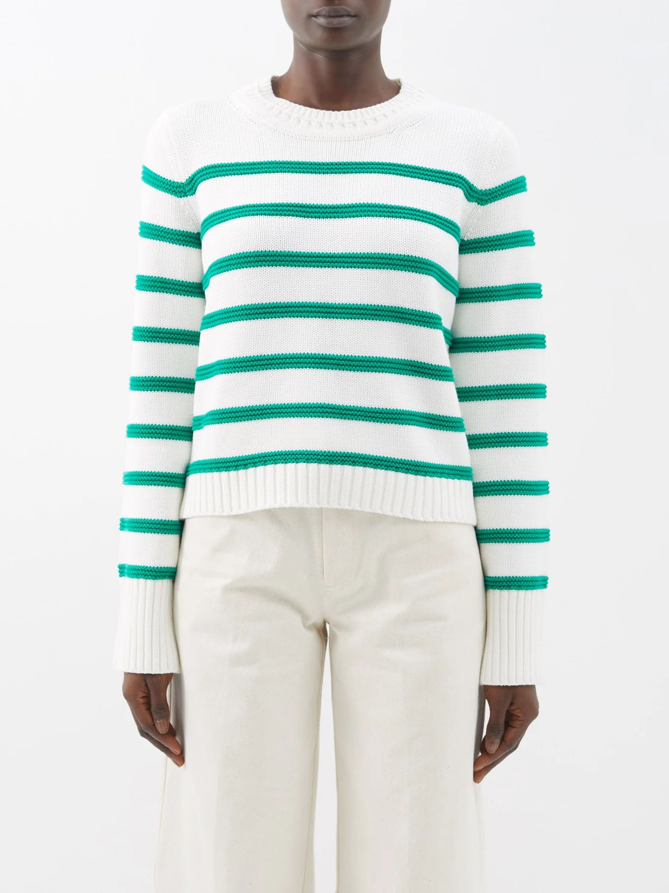 Jill striped cotton sweater | La Ligne | Matches (US)