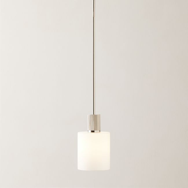Mirabell Ribbed Polished Nickel Pendant Light | CB2