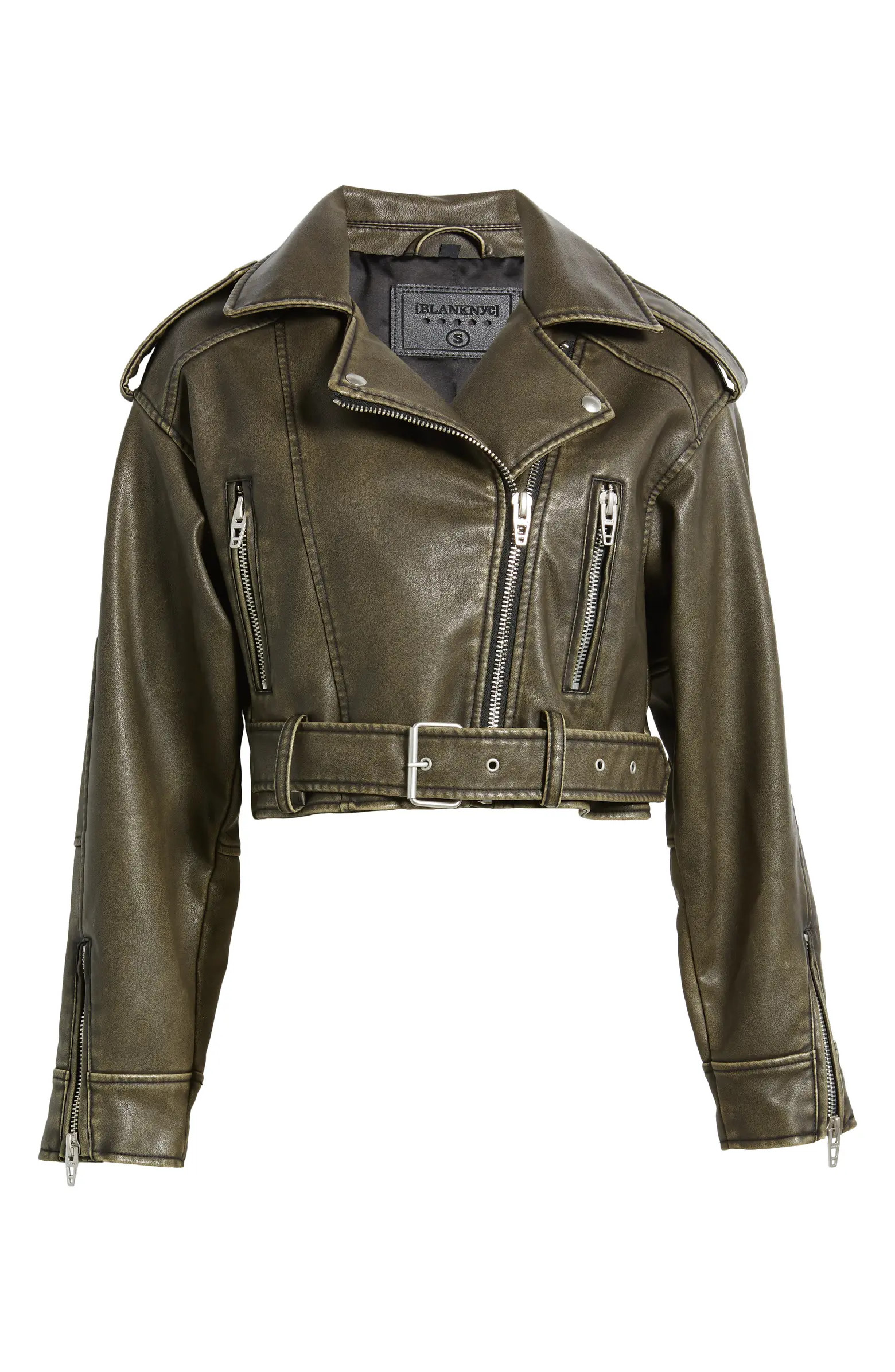 Faux Leather Crop Moto Jacket | Nordstrom