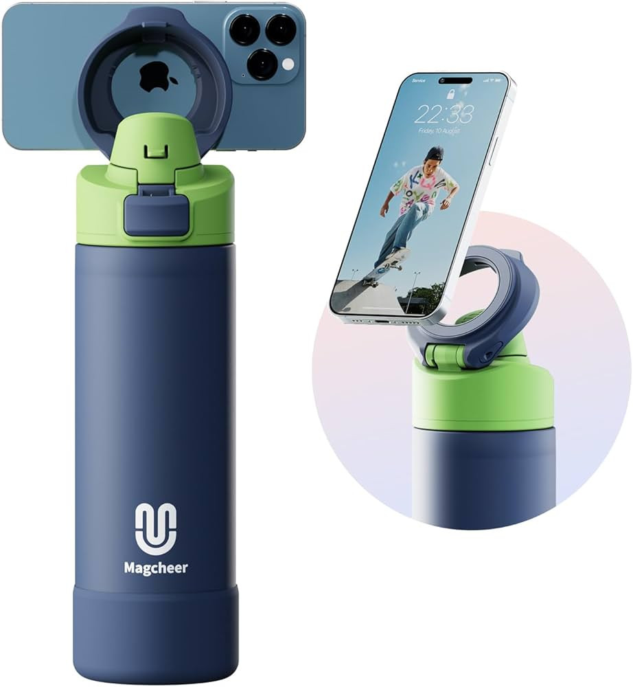 Insulated Magnetic Water Bottle - Reusable Stainless Steel Bottle with MagSafe Compatible Phone H... | Amazon (US)