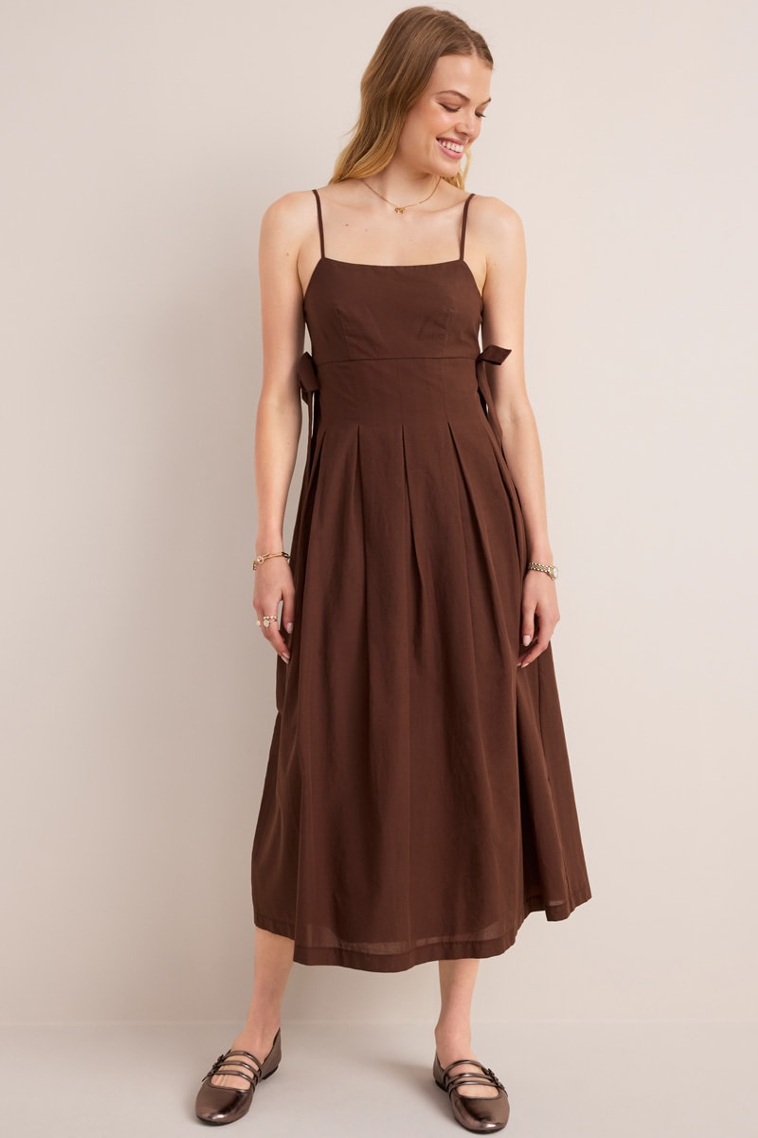 Gabriela Side Bow Midi Dress | Francesca's