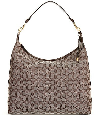 COACH Signature Jacquard Juliet 38 Shoulder Bag - Oak Maple Signature | Dillard's