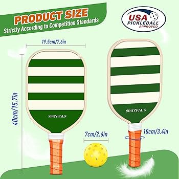 Pickleball Paddles,USAPA Approved Pickleball Paddles Set Premium Pickleball Paddle, 4 Pickleball ... | Amazon (US)