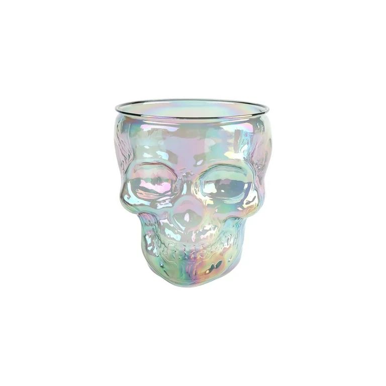 Way to Celebrate 4.5 Quart Acrylic Iridescent Skull Bucket, Black Multi | Walmart (US)