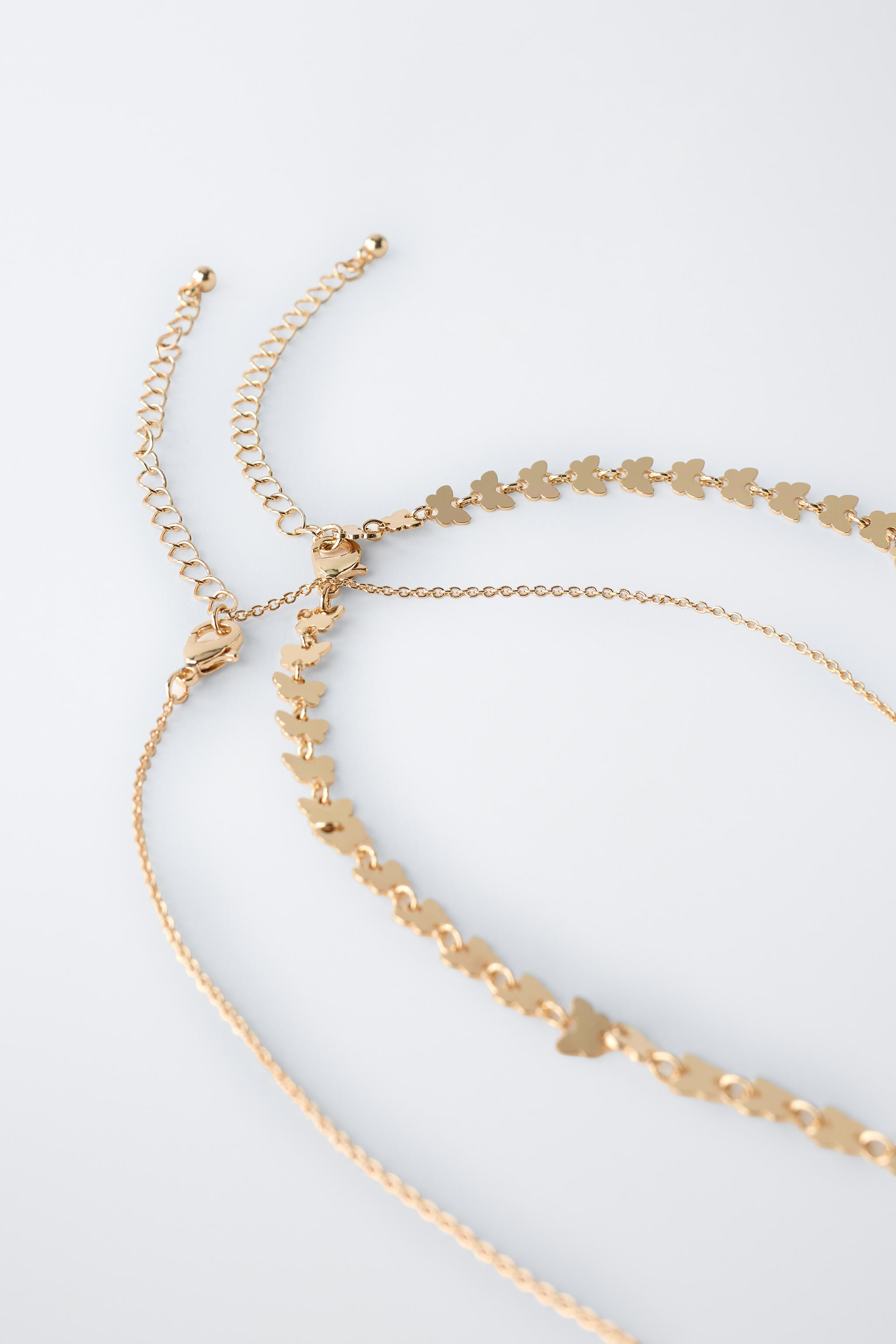 PACK OF TWO BUTTERFLY NECKLACES | Zara US