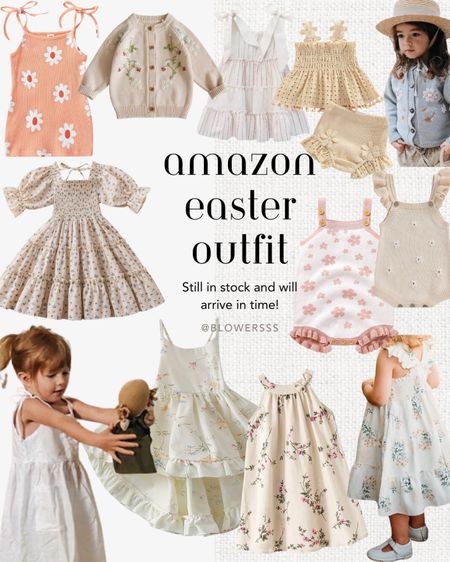 Last minute Amazon Easter outfits for kids and toddler girls! They should all ship in time when I last checked 🐰



Aesthetic kids clothes baby Amazon finds neutral outfit dress scalloped sweater floral vintage inspired outfit spring tops
Knitted bodysuit  

#LTKfindsunder50 #LTKSeasonal #LTKkids